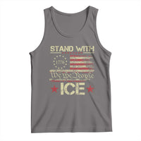 Stand With Ice Tank Top Immigration Officers American Flag Border Patrol