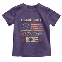 Stand With Ice Toddler T Shirt Immigration Officers American Flag Border Patrol