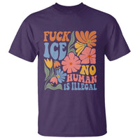 Fck Ice No Human Is Illegal T Shirt Immigration Rights Protest Rertro Floral