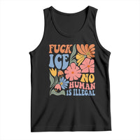 Fck Ice No Human Is Illegal Tank Top Immigration Rights Protest Rertro Floral