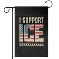 I Support ICE Garden Flag Immigration Officers Vintage American Flag