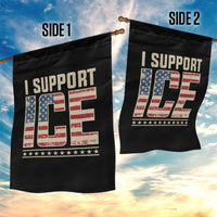 I Support ICE Garden Flag Immigration Officers Vintage American Flag