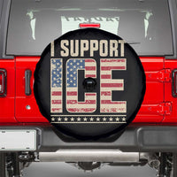 I Support ICE Spare Tire Cover Immigration Officers Vintage American Flag