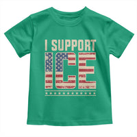 I Support ICE Toddler T Shirt Immigration Officers Vintage American Flag