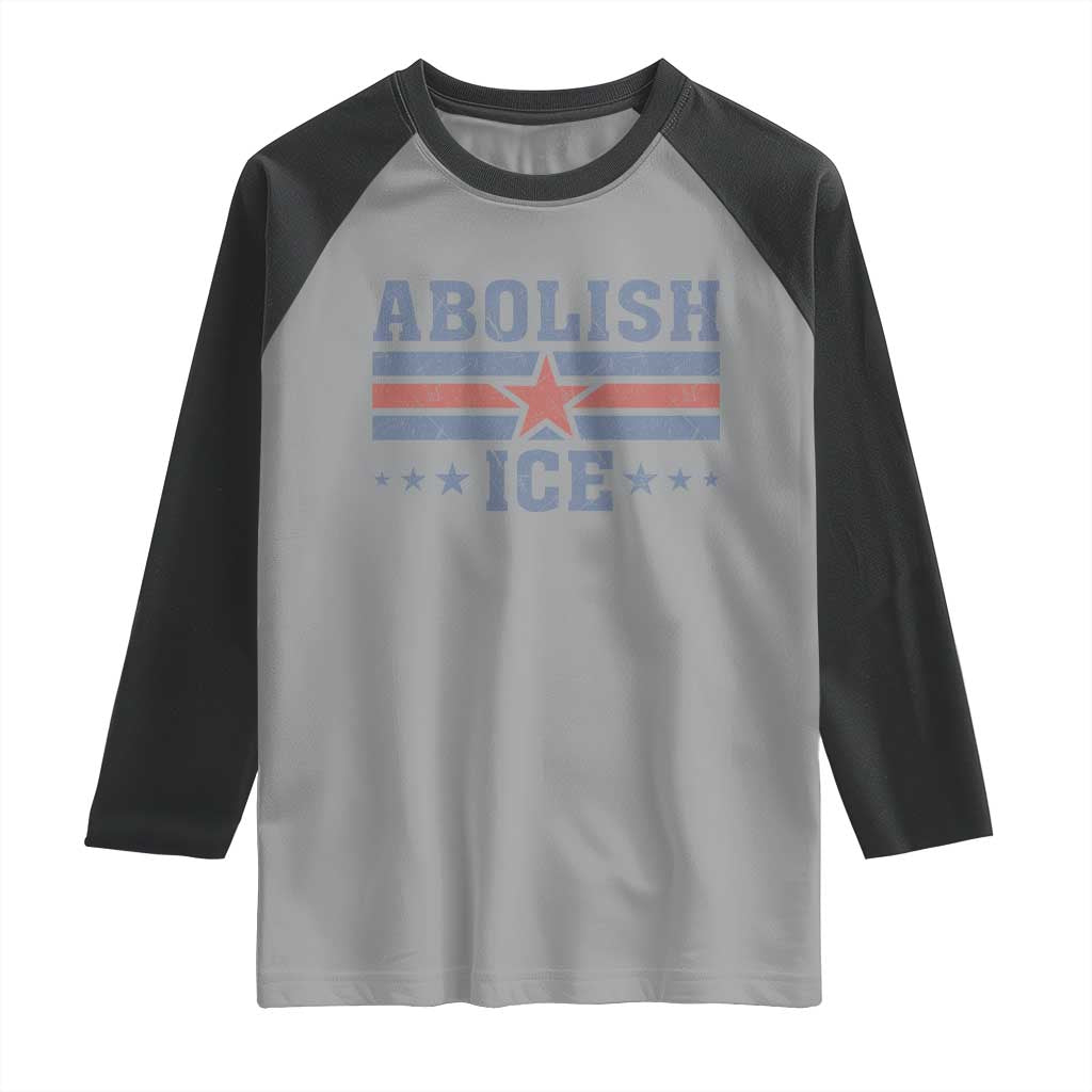Abolish Ice Raglan Shirt Resist Support Immigrants Refugees