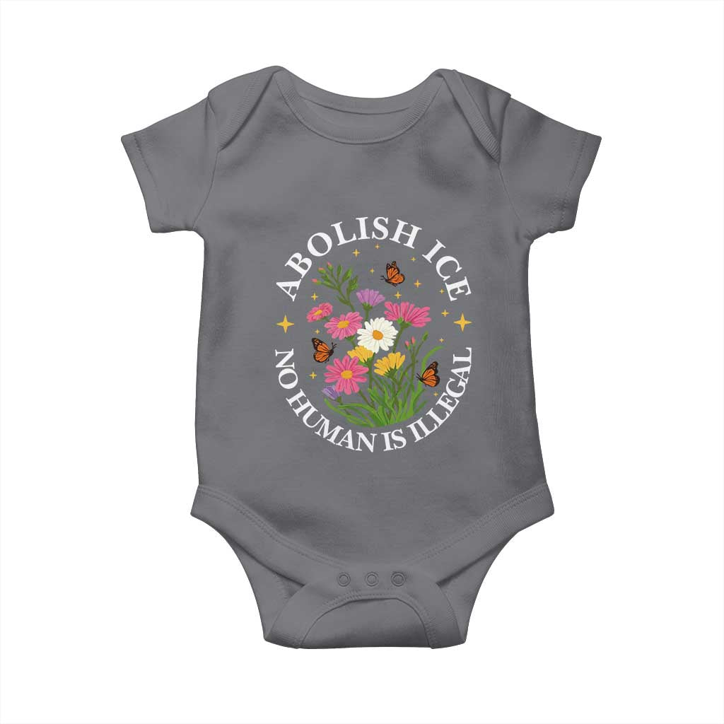 Abolish Ice No Human Is Illegal Baby Onesie Immigration Rights Protest
