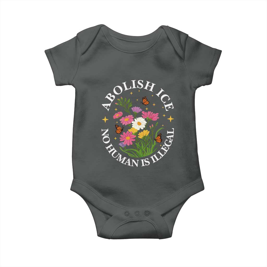 Abolish Ice No Human Is Illegal Baby Onesie Immigration Rights Protest