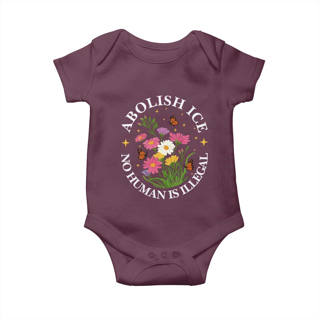 Abolish Ice No Human Is Illegal Baby Onesie Immigration Rights Protest