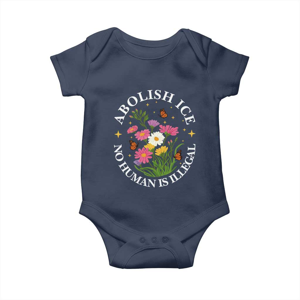 Abolish Ice No Human Is Illegal Baby Onesie Immigration Rights Protest
