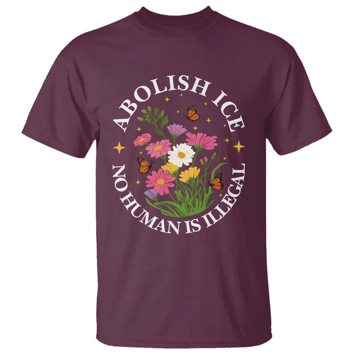 Abolish Ice No Human Is Illegal T Shirt Immigration Rights Protest