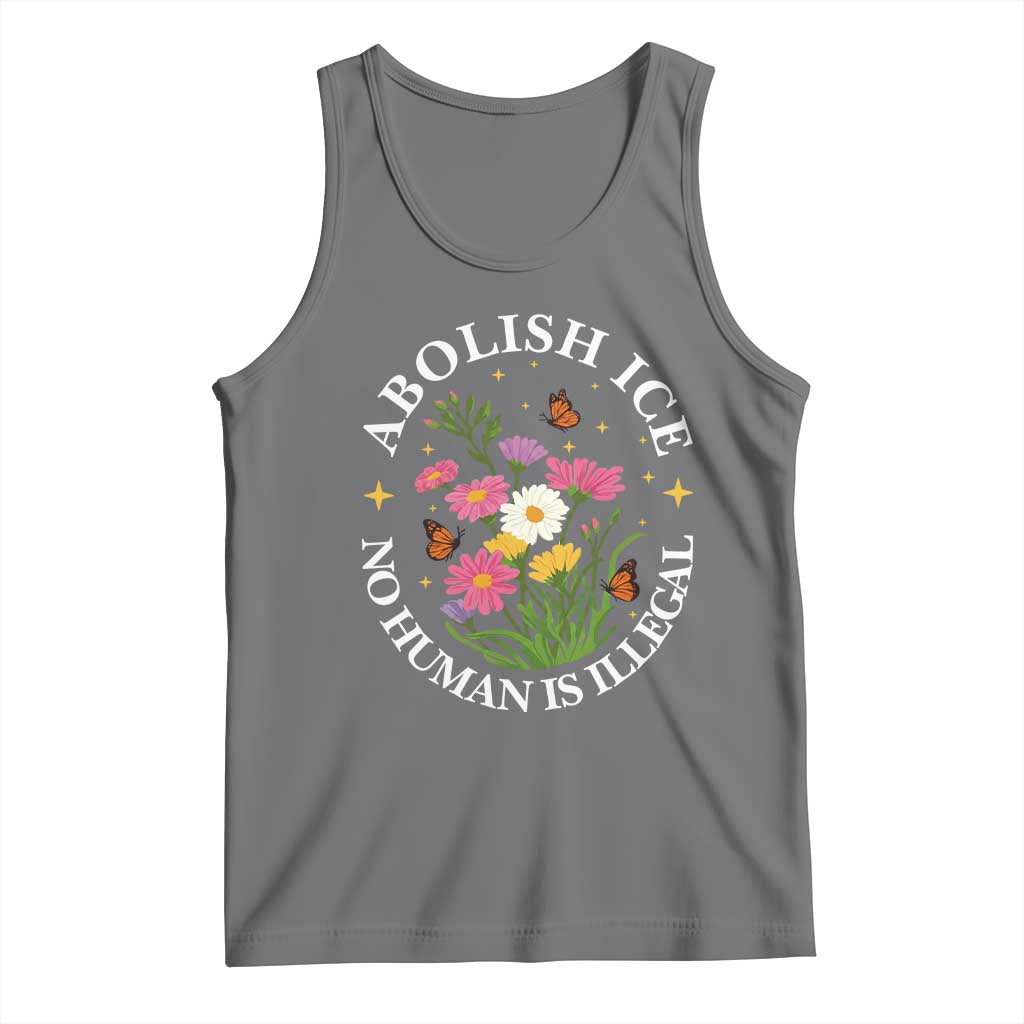 Abolish Ice No Human Is Illegal Tank Top Immigration Rights Protest