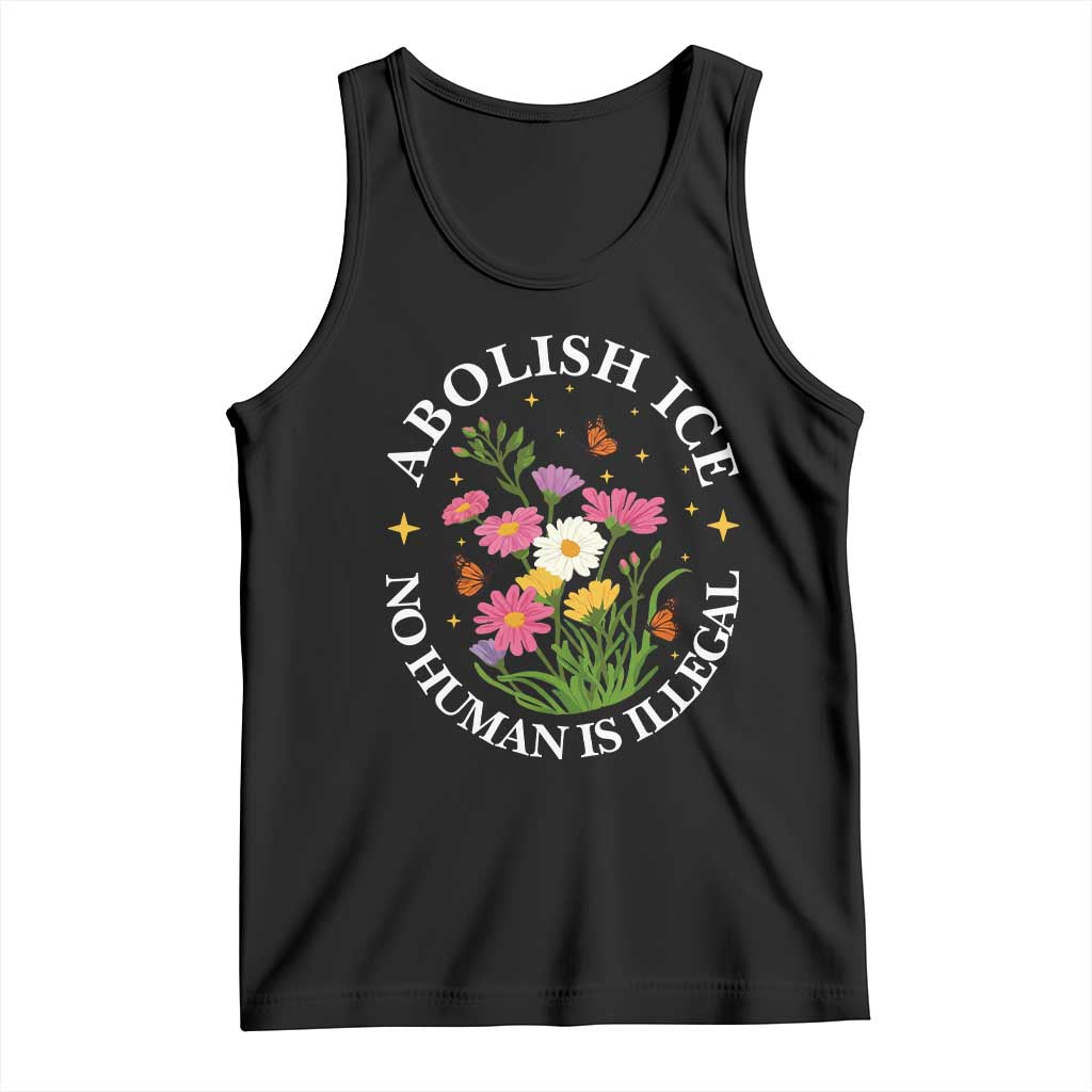 Abolish Ice No Human Is Illegal Tank Top Immigration Rights Protest