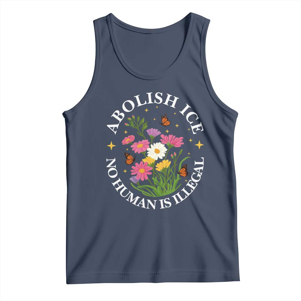 Abolish Ice No Human Is Illegal Tank Top Immigration Rights Protest