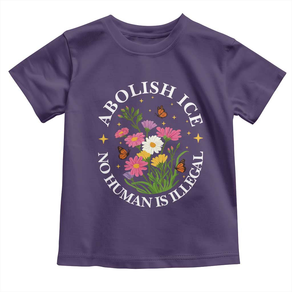 Abolish Ice No Human Is Illegal Toddler T Shirt Immigration Rights Protest