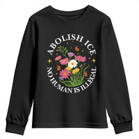 Abolish Ice No Human Is Illegal Youth Sweatshirt Immigration Rights Protest