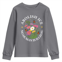 Abolish Ice No Human Is Illegal Youth Sweatshirt Immigration Rights Protest