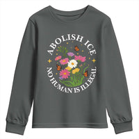 Abolish Ice No Human Is Illegal Youth Sweatshirt Immigration Rights Protest