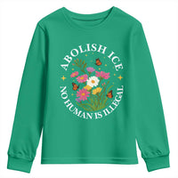 Abolish Ice No Human Is Illegal Youth Sweatshirt Immigration Rights Protest