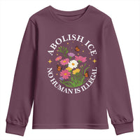 Abolish Ice No Human Is Illegal Youth Sweatshirt Immigration Rights Protest