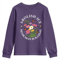 Abolish Ice No Human Is Illegal Youth Sweatshirt Immigration Rights Protest