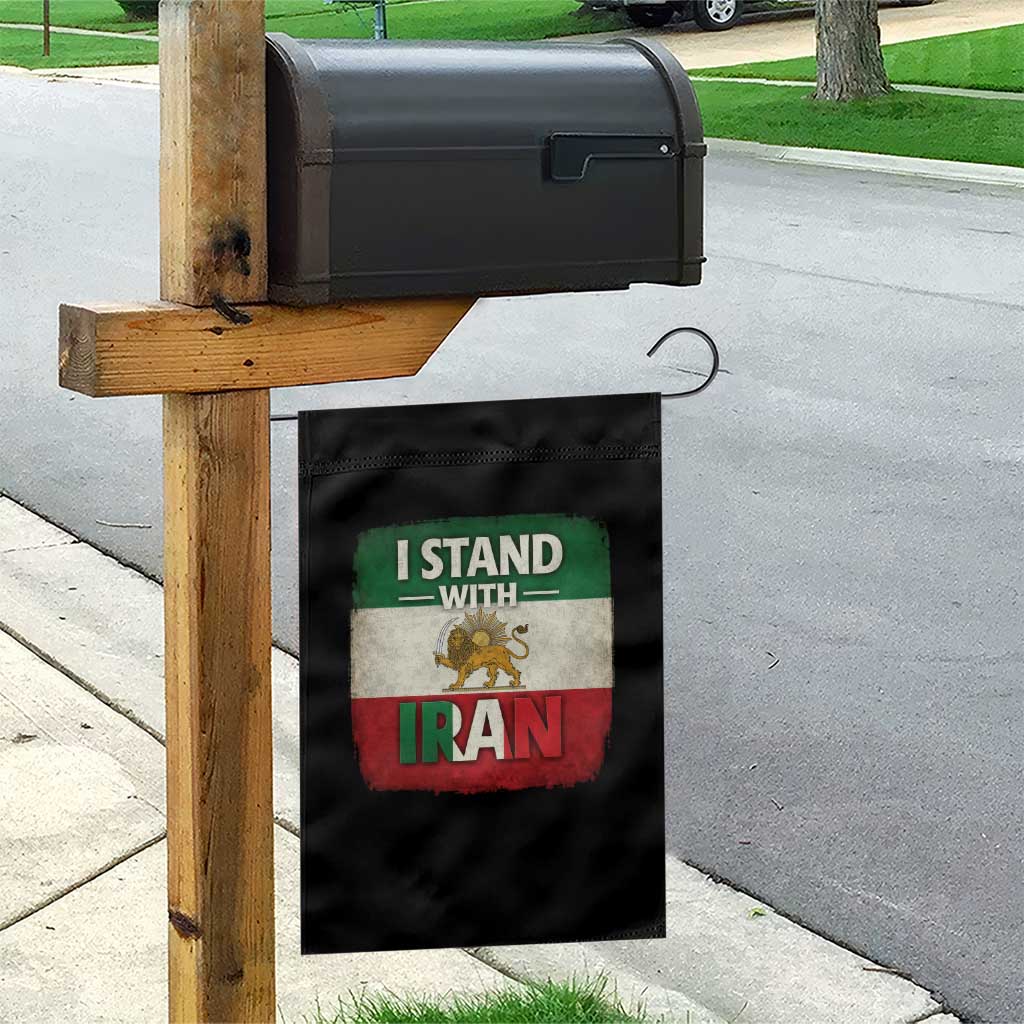 I Stand With Iran Garden Flag Free Iran Support Persian Lion Flag