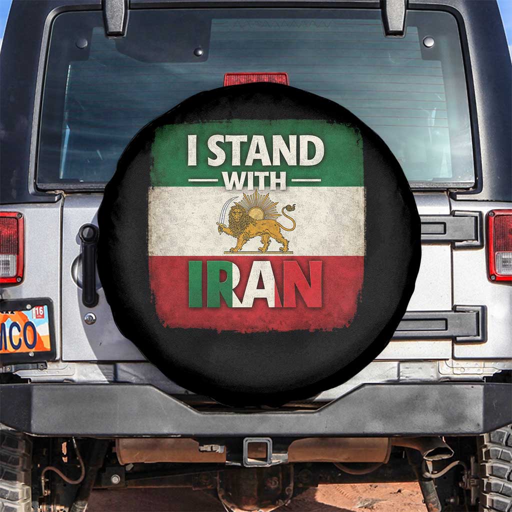 I Stand With Iran Spare Tire Cover Free Iran Support Persian Lion Flag