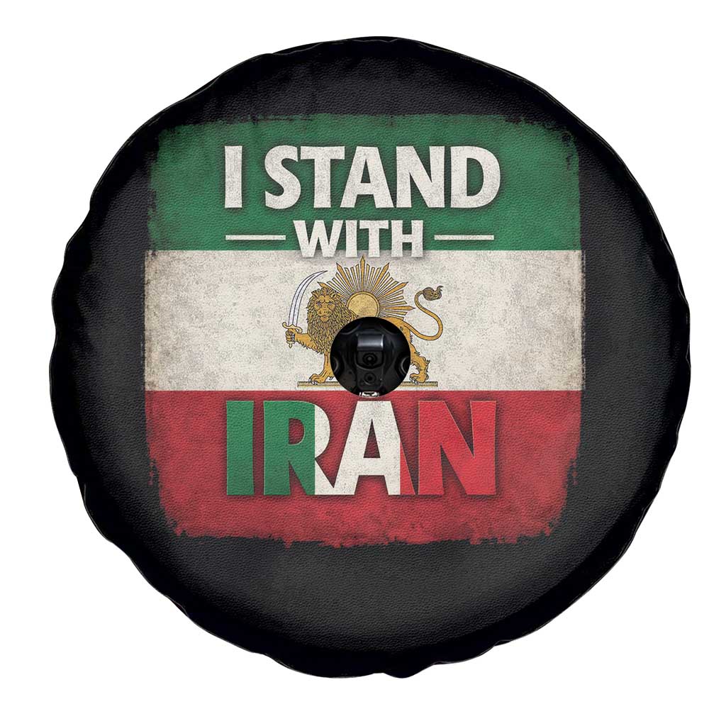 I Stand With Iran Spare Tire Cover Free Iran Support Persian Lion Flag