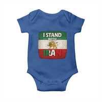 I Stand With Iran Baby Onesie Free Iran Support Persian Lion Flag