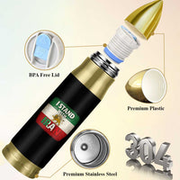 I Stand With Iran Bullet Tumbler Free Iran Support Persian Lion Flag