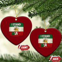 I Stand With Iran Ceramic Ornament Free Iran Support Persian Lion Flag