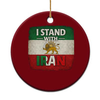 I Stand With Iran Ceramic Ornament Free Iran Support Persian Lion Flag