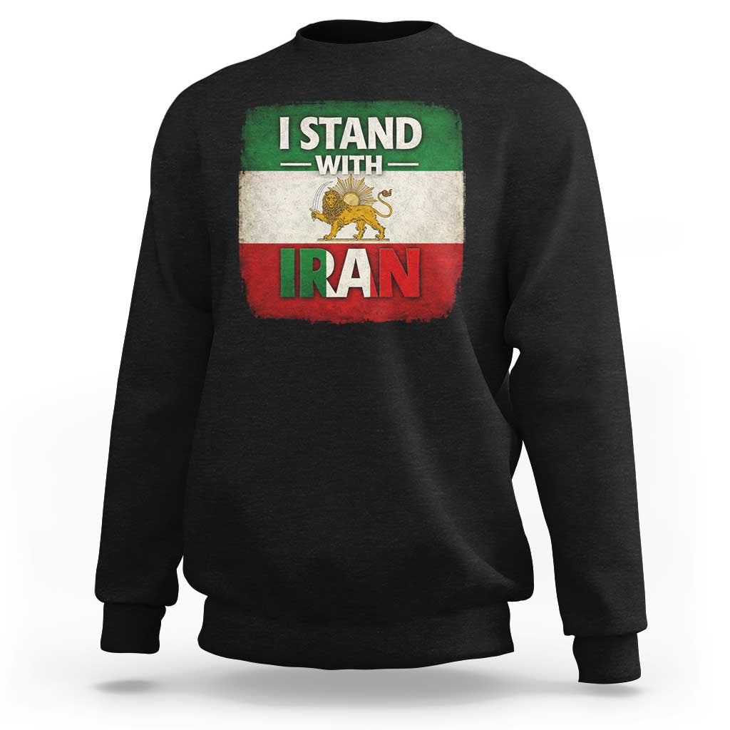 I Stand With Iran Sweatshirt Free Iran Support Persian Lion Flag