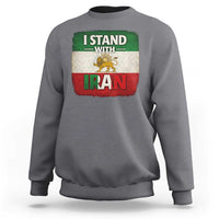 I Stand With Iran Sweatshirt Free Iran Support Persian Lion Flag