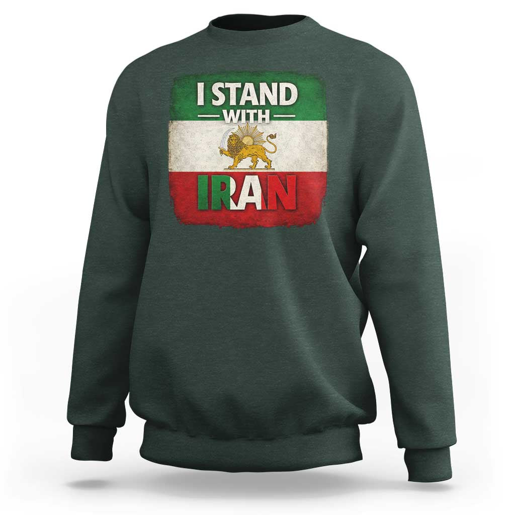 I Stand With Iran Sweatshirt Free Iran Support Persian Lion Flag