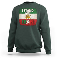 I Stand With Iran Sweatshirt Free Iran Support Persian Lion Flag