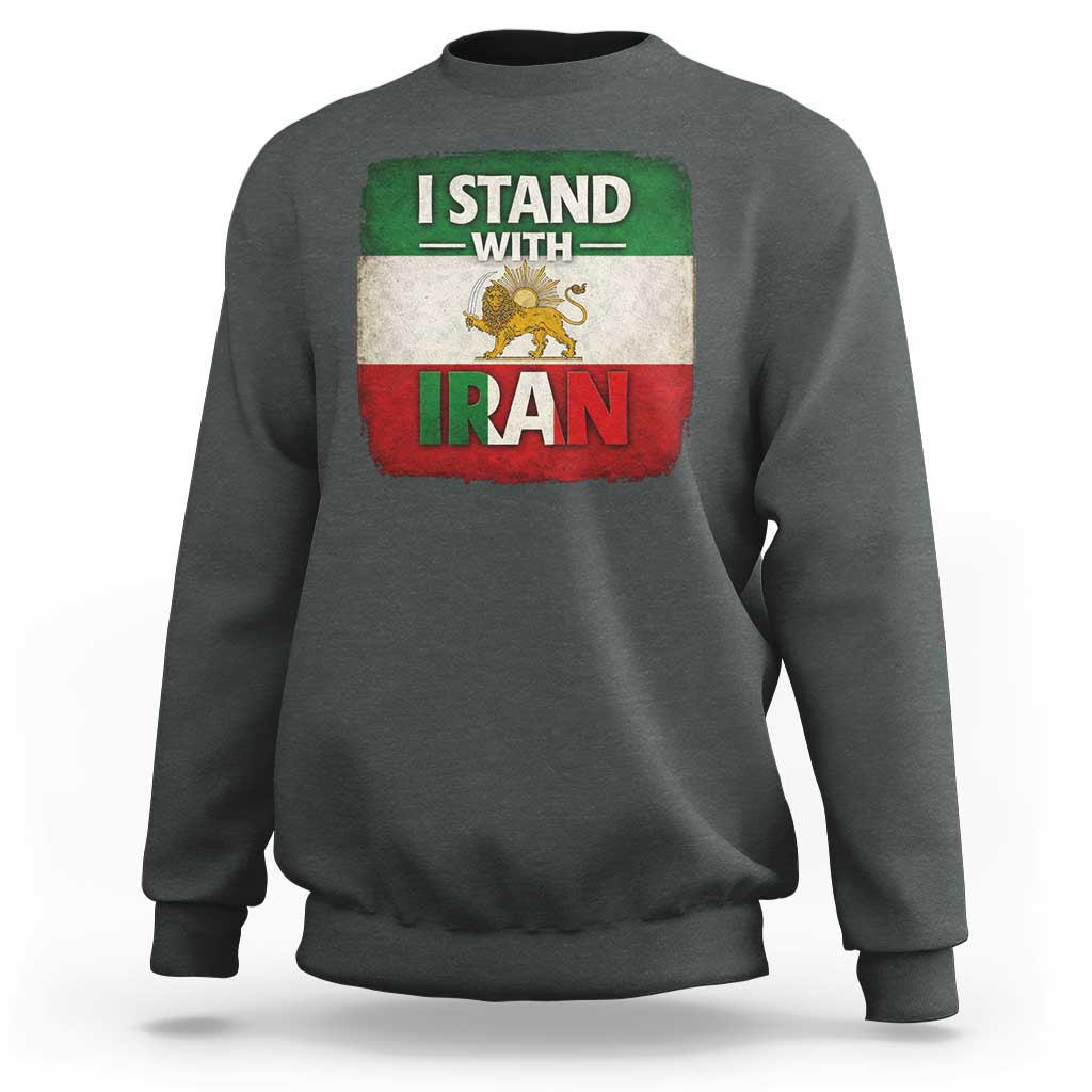 I Stand With Iran Sweatshirt Free Iran Support Persian Lion Flag