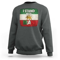 I Stand With Iran Sweatshirt Free Iran Support Persian Lion Flag