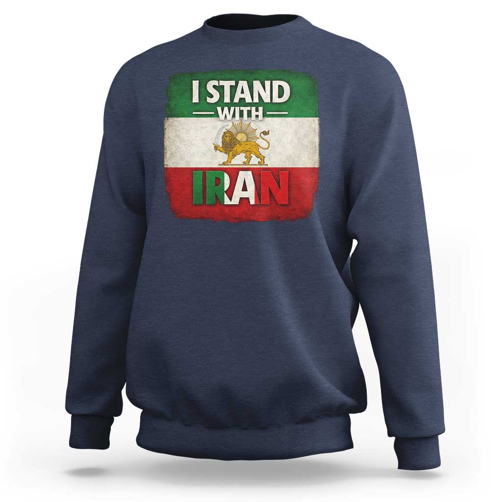 I Stand With Iran Sweatshirt Free Iran Support Persian Lion Flag