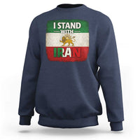 I Stand With Iran Sweatshirt Free Iran Support Persian Lion Flag