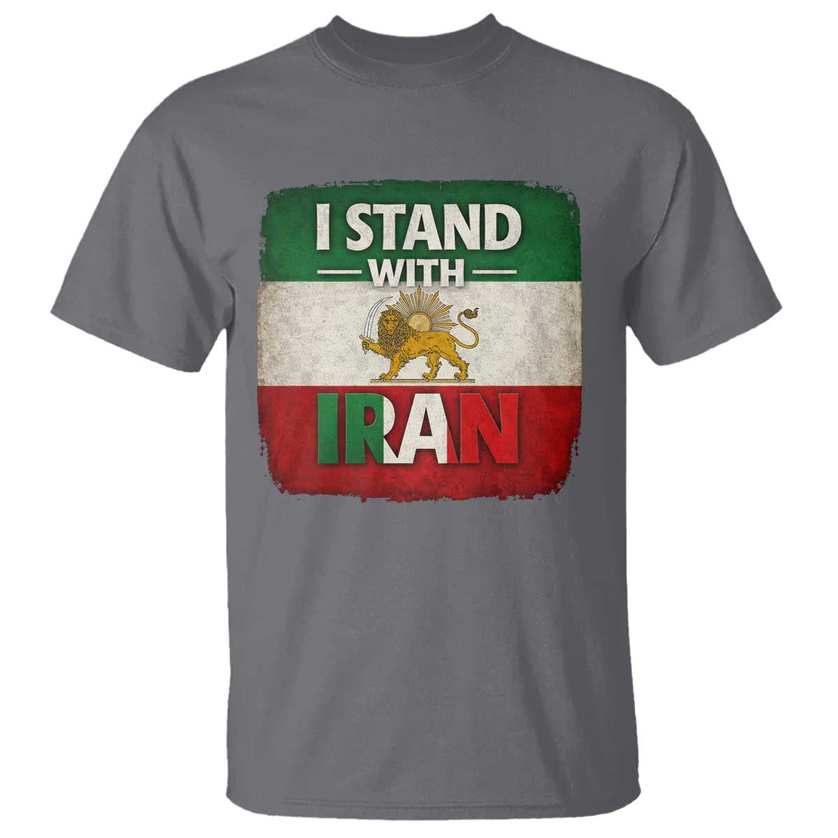 I Stand With Iran T Shirt Free Iran Support Persian Lion Flag