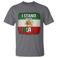 I Stand With Iran T Shirt Free Iran Support Persian Lion Flag
