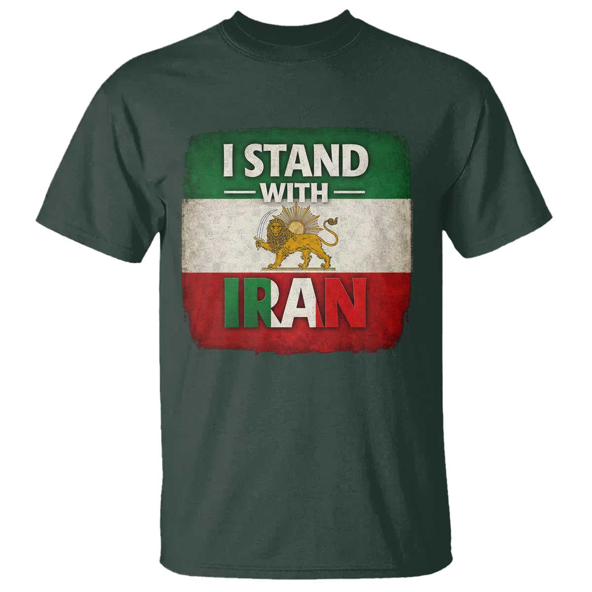 I Stand With Iran T Shirt Free Iran Support Persian Lion Flag