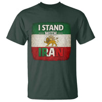 I Stand With Iran T Shirt Free Iran Support Persian Lion Flag