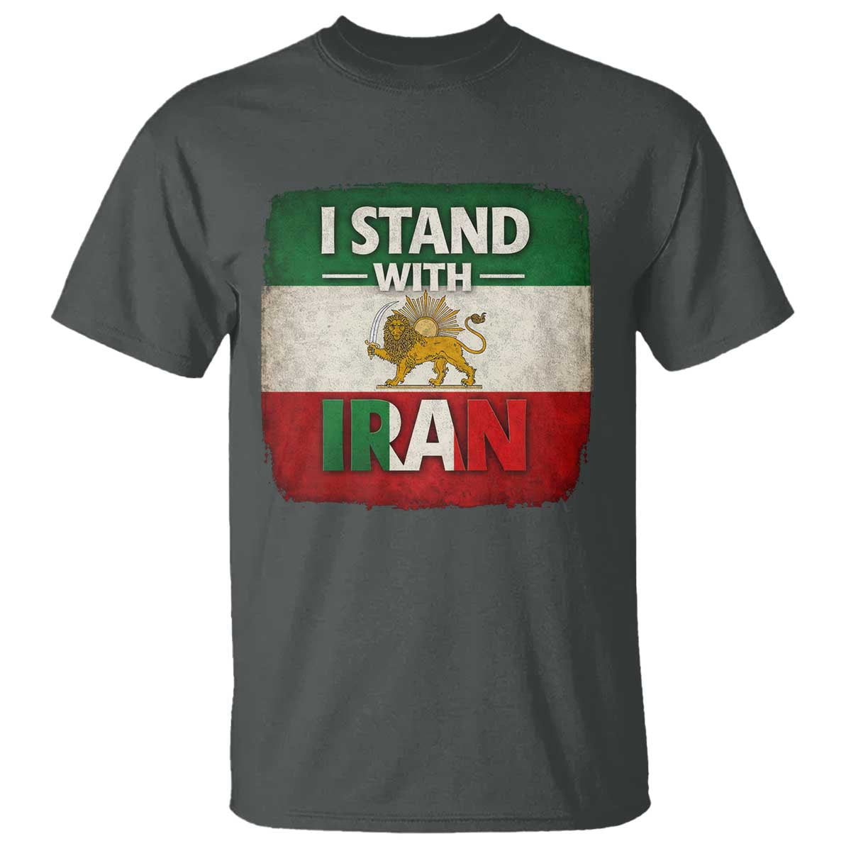 I Stand With Iran T Shirt Free Iran Support Persian Lion Flag