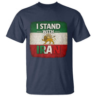I Stand With Iran T Shirt Free Iran Support Persian Lion Flag