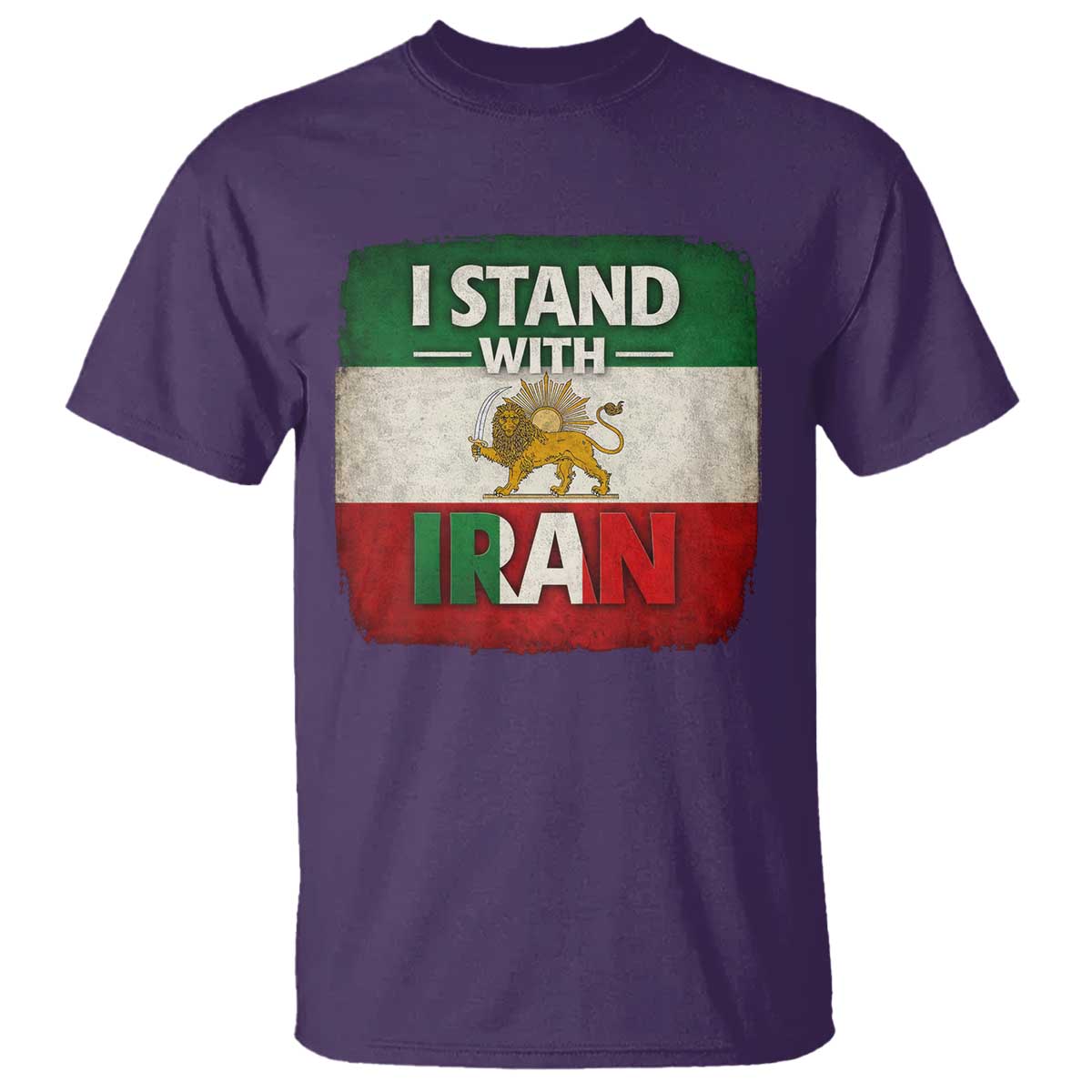 I Stand With Iran T Shirt Free Iran Support Persian Lion Flag