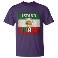I Stand With Iran T Shirt Free Iran Support Persian Lion Flag