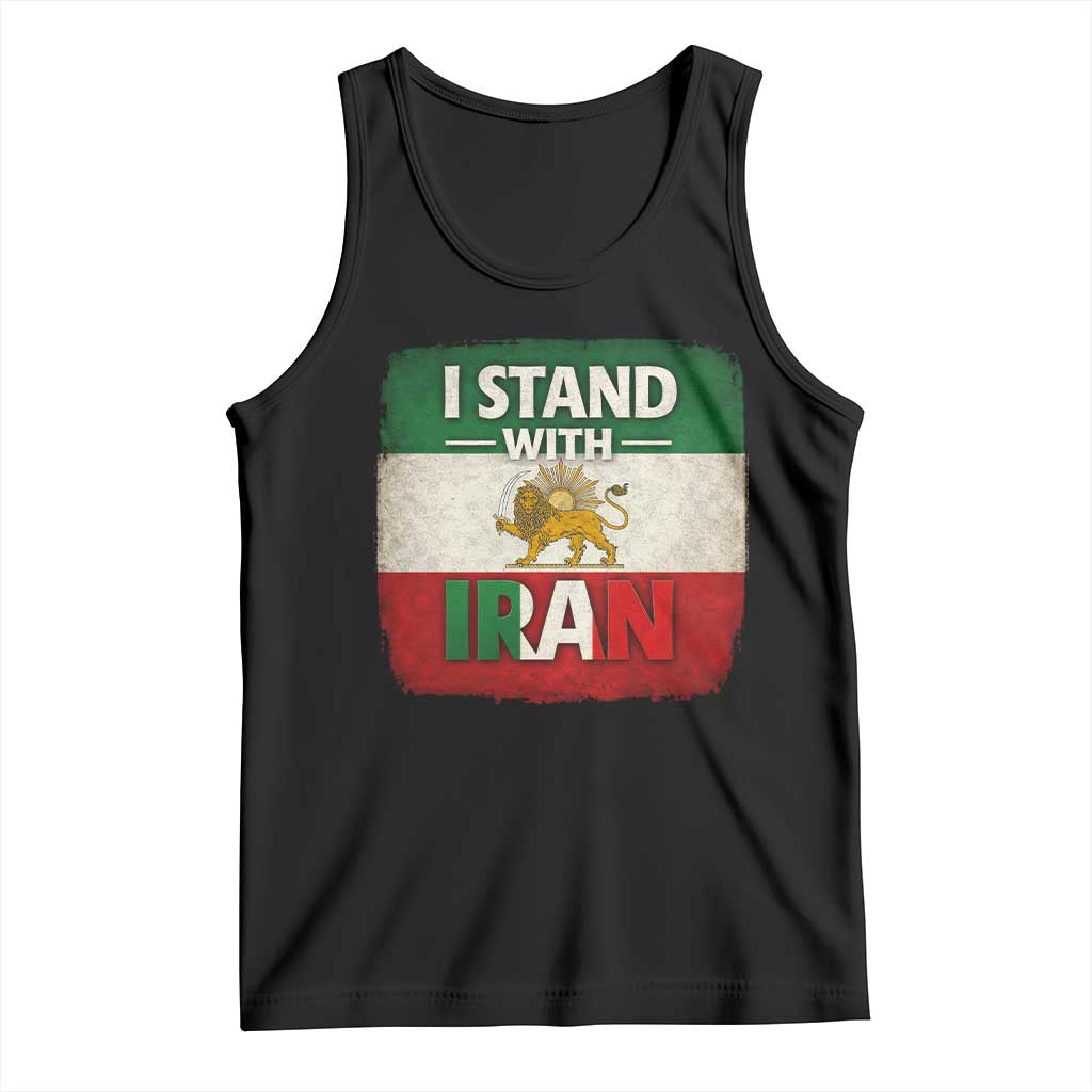 I Stand With Iran Tank Top Free Iran Support Persian Lion Flag