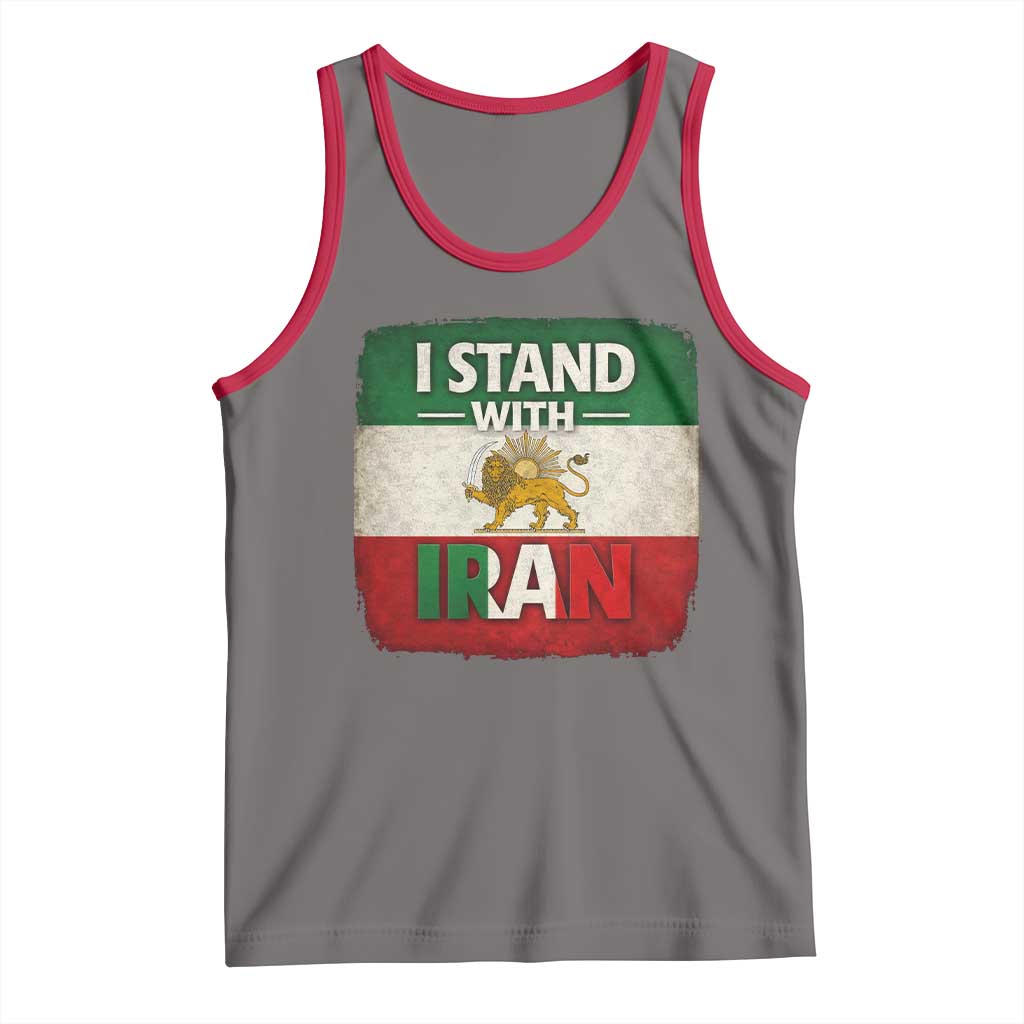 I Stand With Iran Tank Top Free Iran Support Persian Lion Flag