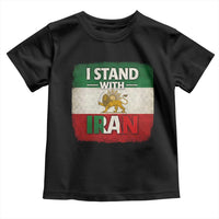 I Stand With Iran Toddler T Shirt Free Iran Support Persian Lion Flag